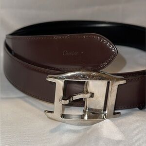 CARTIER - Brown Leather Belt
